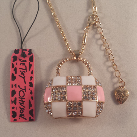 Betsey Johnson Jewelry - Betsey Johnson Bag Purse Gold Necklace + Free Gift
